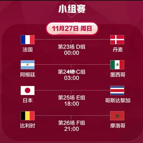 今年世界杯中国对西班牙赛程